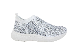 Lauren Lorraine Silver CARIN SNEAKER WITH SPARKLING CRYSTAL DETAILING