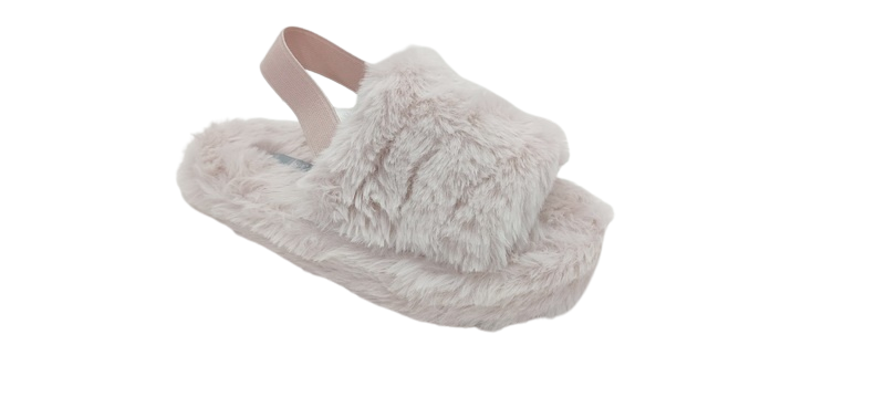 PLUSH-KIDS FAUX FUR UPPER AND FOOTBED SLIPPER WITH LEOPARD PRINT BY LAUREN LORRAINE 10% OFF