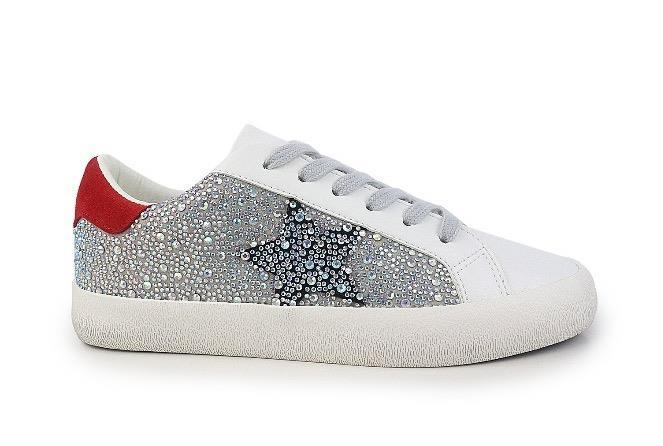 STAR SNEAKER WITH SPARKLING CRYSTAL AND STAR EMBELLISHMENTS