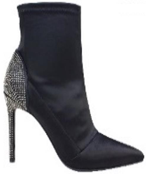 MONIQUE ANKLE BOOTS BOOTIE WITH SPARKLY RHINESTONE EMBELLISHMENTS