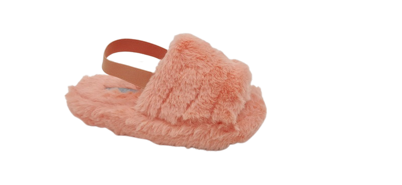 PLUSH-KIDS FAUX FUR UPPER AND FOOTBED SLIPPER WITH LEOPARD PRINT BY LAUREN LORRAINE 10% OFF